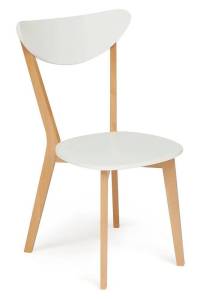 Стул Tetchair Maxi 10463 Белый+Натуральный ( Бук) 86x48.5x54.5