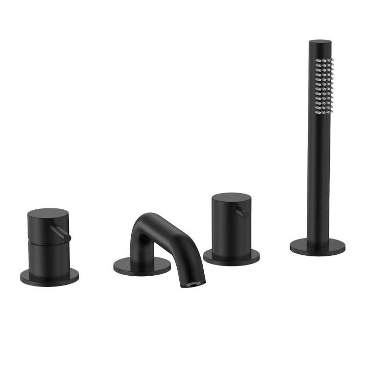 Смеситель на борт ванны AQUAme Siena AQM6219MB черный матовый