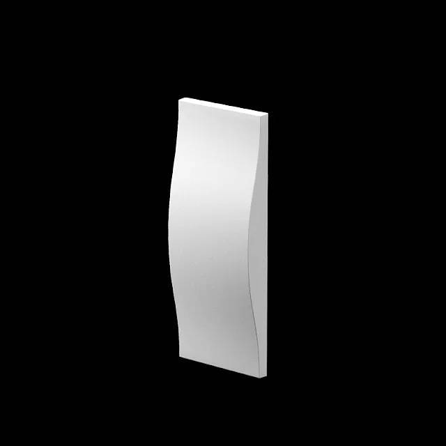 Дизайнерская панель Artpole E-0054 Stream small Platinum глянец 13x3.5x33