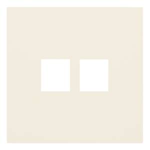 Лицевая панель для двойной информационной розетки Rikett 35442 MC кремовый сатин