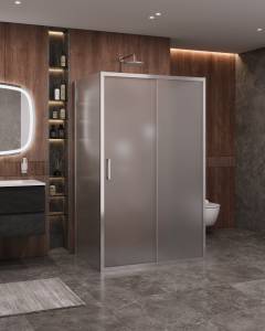 Душевой уголок Cezares MOLVENO-AH-12-130/90-P-Cr профиль хром, стекло матовое, 130x90x195