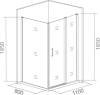 Душевой уголок Good Door Latte WTW+SP-G-WE 110x80 фото 4