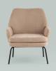 Кресло Stool Group Харви QH-8312K 263-7+b XC309-17 светло-коричневая рогожка, с коричневой экокожей фото 4