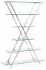 Стеллаж Stool Group Гейт EDCS-006 стекло, сталь серебро 120x30x176
