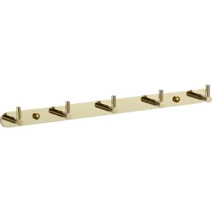 Планка с крючками (5 крючков) Savol S-007215B золото