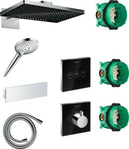 Душевой комплект Hansgrohe Rainmaker Select 460 (2 jet) 24005600 + 26530000 + 28272000 + 26456000 + 15734600 + 15736600