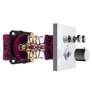 Смеситель AQUAme AQM8801CR термостатический, встраиваемый, хром глянцевый