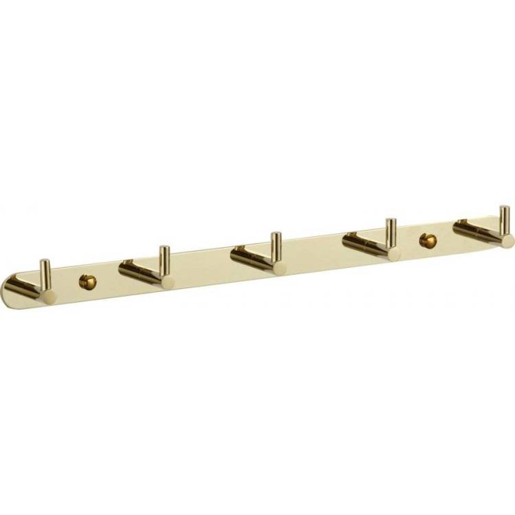 Планка с крючками (5 крючков) Savol S-007215B золото