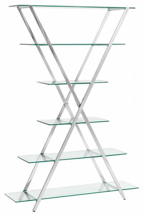 Стеллаж Stool Group Гейт EDCS-006 стекло, сталь серебро 120x30x176