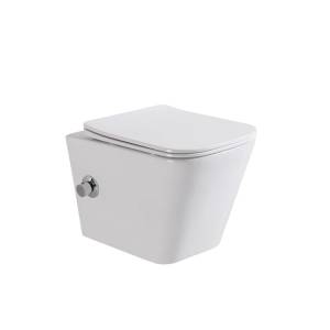 Унитаз подвесной BelBagno Due BB3103CHR-BS/SC с сиденьем и креплением, с функцией биде и смесителем