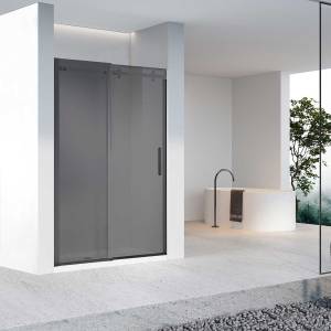 Душевая дверь в нишу Vincea Como-N VDS-4CN120CGB 1200x1950, профиль черный, стекло тонированное