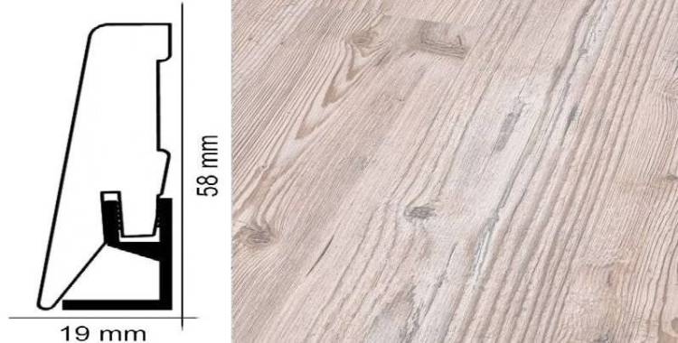 Плинтус Kronotex ktex1 Пихта сибирская Бежевый 2400x58x19