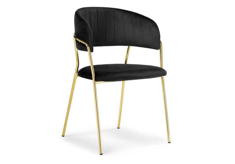 Стул Woodville Kamelia 15319 black / gold