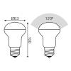 Лампа светодиодная Gauss E14 8W 3000K матовая 63218 фото 4