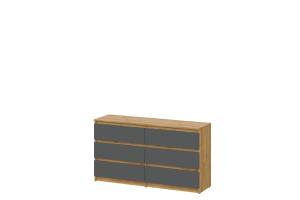 Комод Арника Денвер 00-00303824 Дуб Золотой/Графит