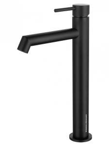 Смеситель для раковины Wonzon & Woghand WW-H1064-MB высокий, черный матовый