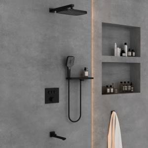 Душевой комплект Vincea VSFW-4311RMB встраиваемый, черный