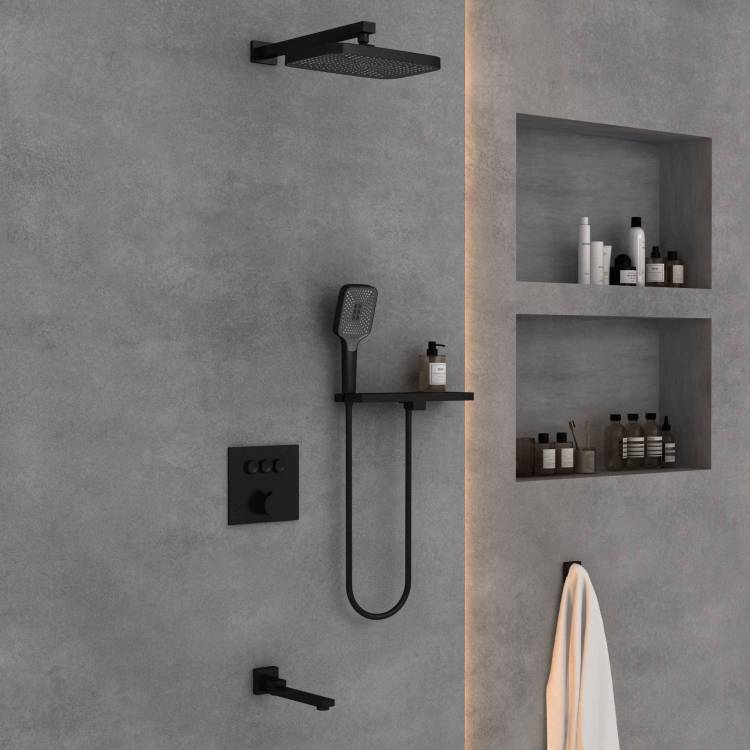 Душевой комплект Vincea VSFW-4311RMB встраиваемый, черный