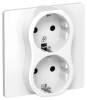 Розетка 2-местная с заземлением IEK Flite FI-R21C-16-1-K01 белый