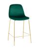 Набор из 2 полубарных стульев Stool Group Валенсия SN OS-001CB HLR-56 gl X2 зеленый, золотые ножки фото 2