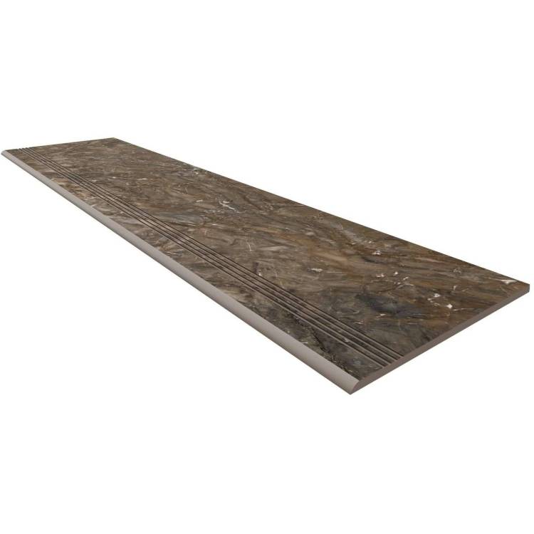 Ступень Estima Bernini 67329 Steptrade/BR04_NS/30x120x10 Dark Brown неполированная с насечками 30x120