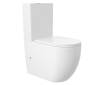 Унитаз-компакт Aqueduto Ovo Plus AQDSOVOT10 безободковый, с крышкой-сиденьем микролифт, белый глянцевый