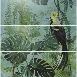 Панно Ape Ceramica Silk A036268 Decor Def Virnia Turquoise (к-т 3 шт) 40x120