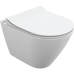 Унитаз подвесной Cersanit City Smart Clean On DPL EO slim LP 64822 с сиденьем Микролифт
