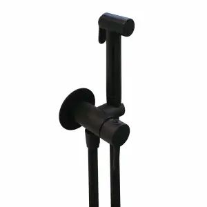 Гигиенический душ Giulini Futuro FSH25NO черный матовый, со смесителем, с внутренней частью