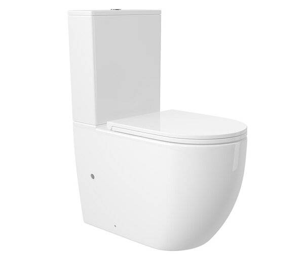 Унитаз-компакт Aqueduto Ovo Plus AQDSOVOT10 безободковый, с крышкой-сиденьем микролифт, белый глянцевый