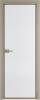 Межкомнатная дверь Profil Doors 1 AX цвет профиля Никель матовый, стекло безопасное 6 мм мору белый 600x2000
