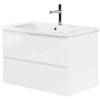 Тумба под раковину Belbagno Albano-Cer ALBANO-CER-800-2C-SO-BL 77x44x50 Bianco Lucido подвесная с двумя выкатными ящиками фото 2