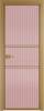 Межкомнатная дверь Profil Doors 2 AX цвет профиля Золото, стекло безопасное 6 мм мору розовое 800x2000