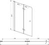 Шторка на ванну Aquanet Beta 4 NF6222-hinge фото 3