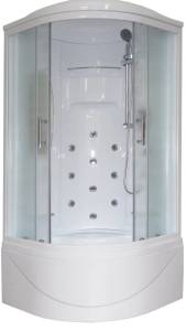 Душевая кабина Royal Bath RB90NRW-C с высоким поддоном, с гидромассажем и парогенератором 
