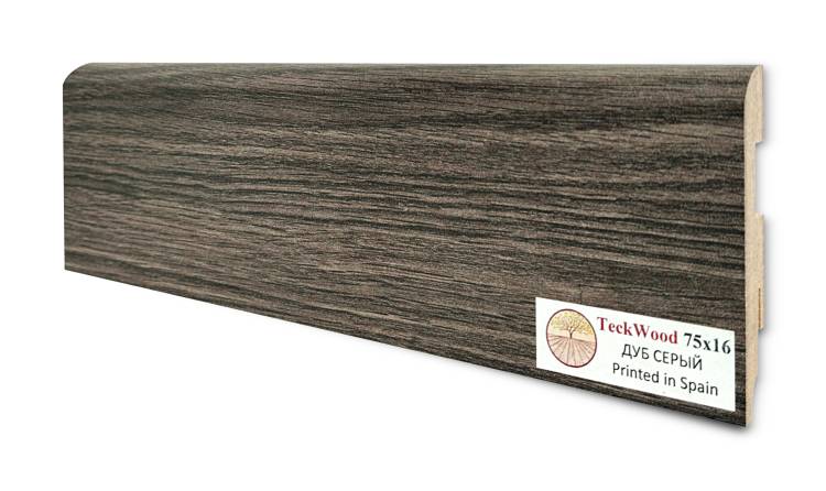 Плинтус Teckwood Цветной Дуб Серый 2000x75x16
