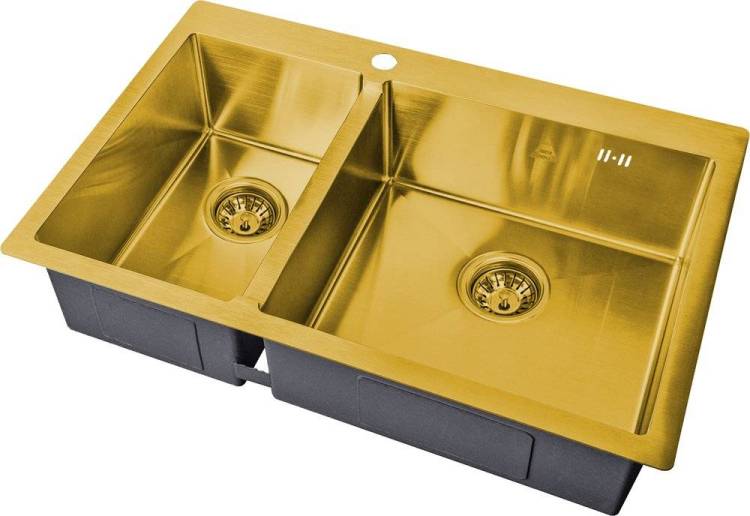 Мойка кухонная ZorG Steel Hammer SH 78-2-51-R BRONZE бронза
