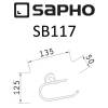 Держатель SAPHO SAMBA туалетной бумаги без крышки, хром фото 2