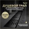 Душевой трап Teymi Ellie T90374 решетка черная, 10х60 см