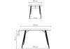Стол Woodville Holms 15669 clear/black 120x80x75 фото 2