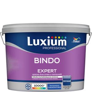Краска для стен и потолков Luxium Professional Bindo Expert глубокоматовая база BW 9 л