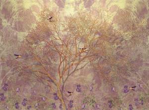 3D Фотообои Artegrafico «Птицы в осеннем саду» PT-004 канвас