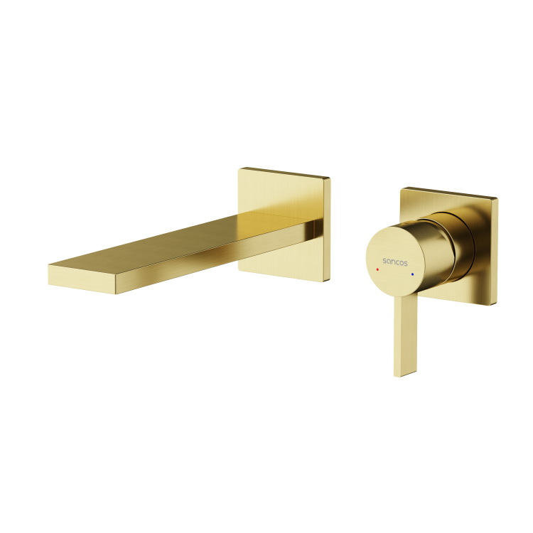 Смеситель для раковины Sancos Linn SC9021BG брашированное золото