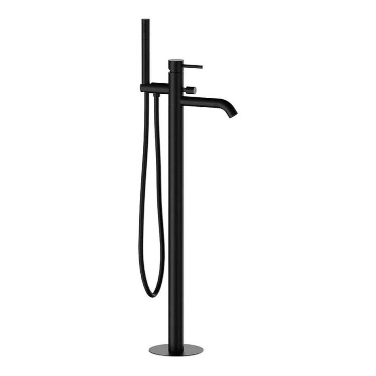 Смеситель для ванны Remer X-Style X08NO напольный, черный матовый