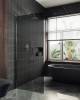 Душевая перегородка MaybahGlass MGD-698-5ш 79x195, стекло графит 8 мм, профиль хром матовый