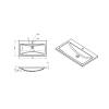 Раковина Uperwood Self 4538341002 белая глянцевая, 80x45 фото 5