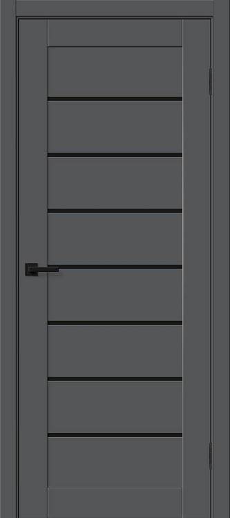 Межкомнатная дверь Bravo Браво-22 Black Shine полотно Stormy Silk 600x2000