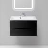 Тумба с раковиной BelBagno Marino 80 nero lucido