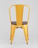 Набор из 6 стульев Stool Group Tolix YD-H440B-W LG-06 X6 желтый глянцевый, темное дерево фото 5