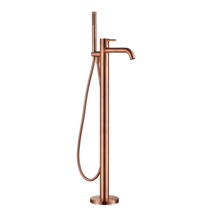 Смеситель для ванны AQUAme Siena AQM6218BC напольный, брашированная медь